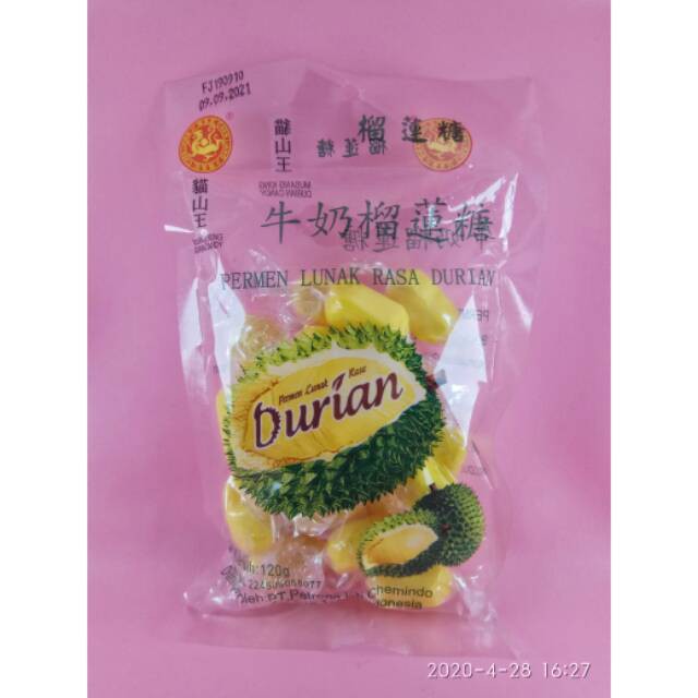 

Permen Lunak Rasa Durian - 120gram