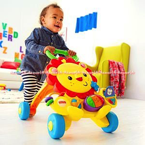 Fisher Price Musical Lion Walker Stroller Baby Push Alat Bantu Jalan Bayi