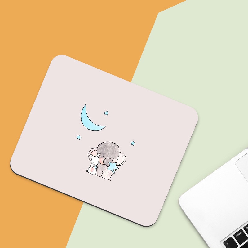 Cartoon White Dog Flower Non-slip Computer Gaming Mice Pad Mousepad