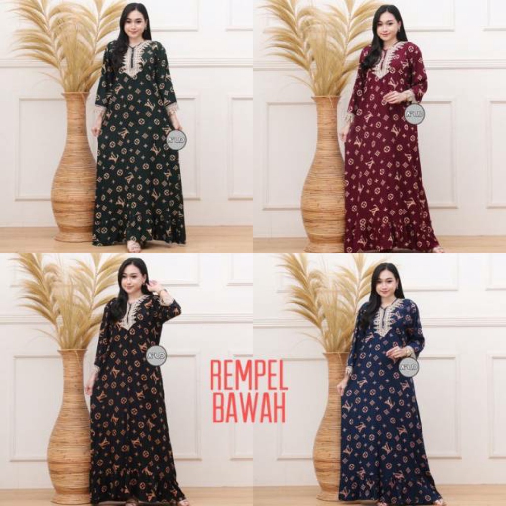 Gamis renda arab LV bahan rayon super//gamis murah kualitas terbaik