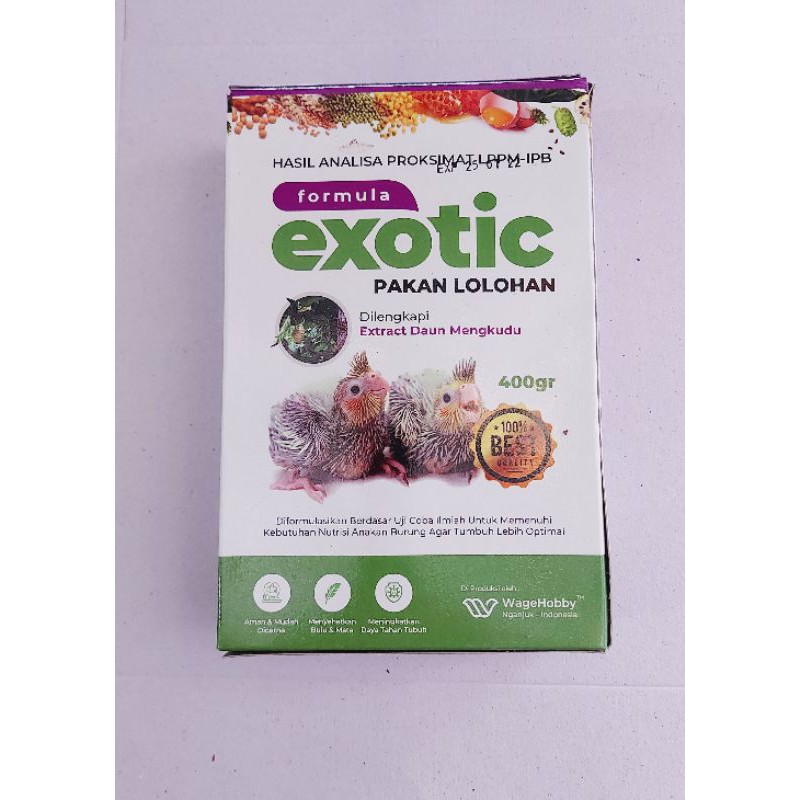 formula exotic pakan lolohan burung bubur lolohan burung