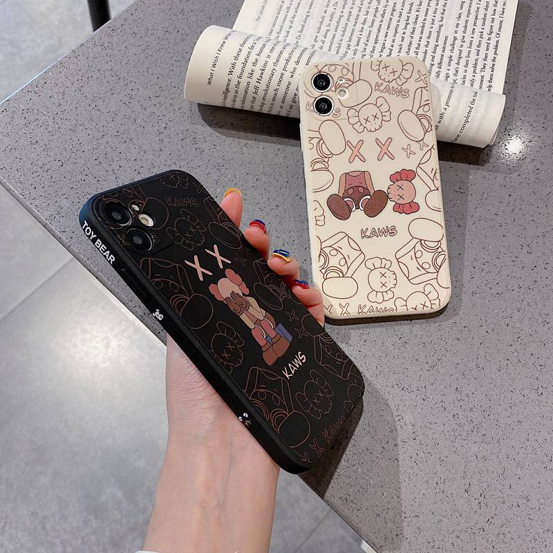 Edge Black KAWS Funny Silicone Soft Case iP iPhone 6 6S 7 8 + Plus X XS XR 11 12 13 Pro Max Casing Xiaomi Redmi 8 9 10 9A 9C 9T Note 7 11 Pro