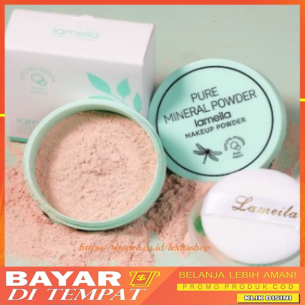 LAMEILA Pure Mineral Powder Make up Powder (Daun) DJ 3607