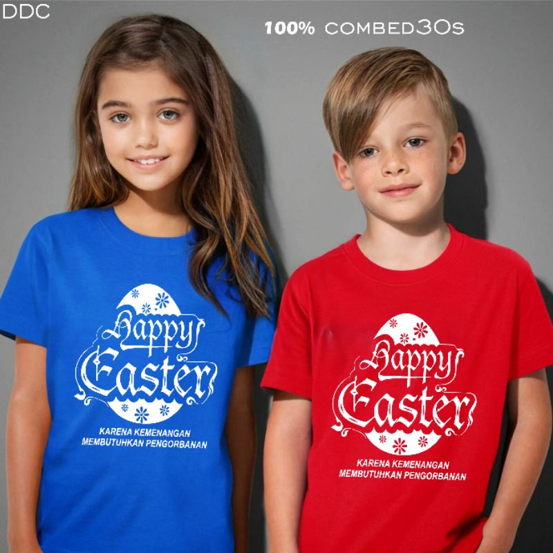 KAOS anak paskah Happy easter