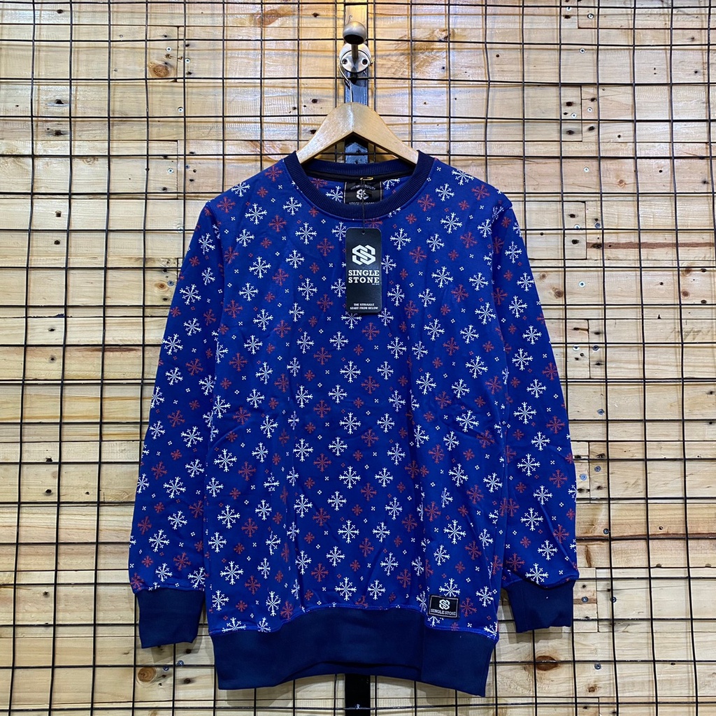 [COD] Sweater Pria Wanita Crewneck Distro Bandung-Snowred