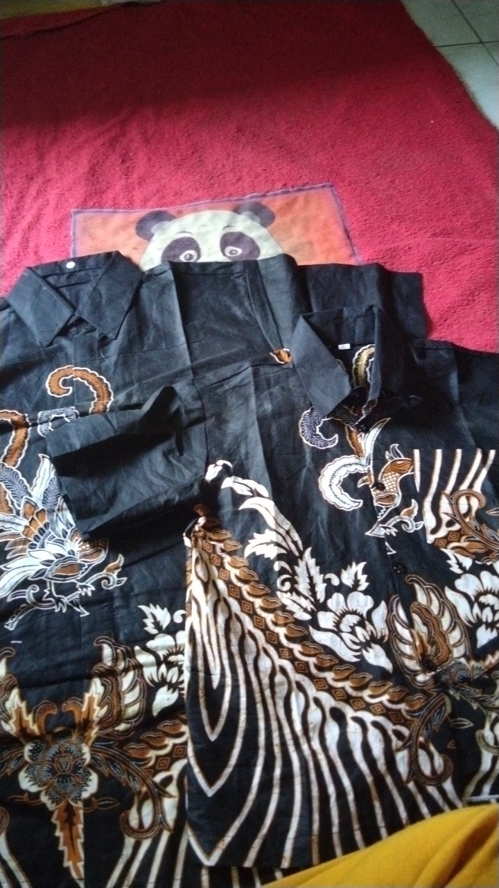 Baju Batik Couple Ayah Dan Anak Cowok Motif Ayam Serama / Couple Ayah Dan Anak Terlaris / Cod