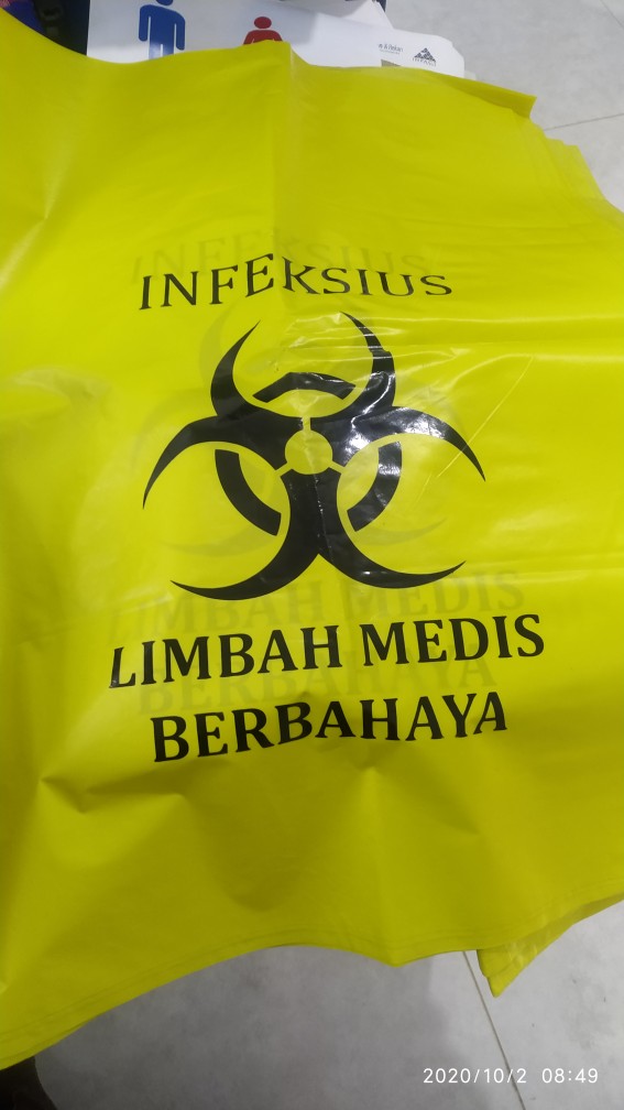 Kantong Plastik Sampah Medis Infeksius / Plastik Biohazard / Kantong Sampah Medis