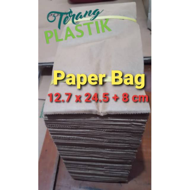 

Paper Bag - Kantong Kertas coklat untuk Roti Fried Chicken dan Snack