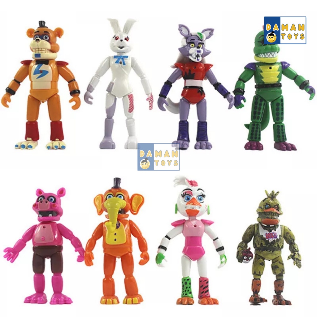 Action Figure FNAF Five Night At Freddy Fazbear Bonie Foxy Montgomery Glamrock