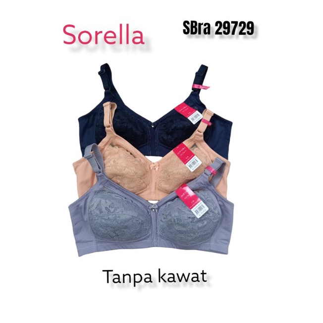 Harga promo  bra sorella full figure  tanpa kawat busa tipis UK 36/38/40/42 cup B/C