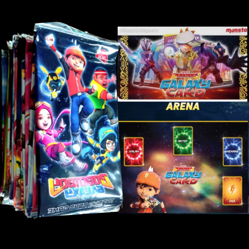 Kartu Boboiboy Galaxy 15 Pak Berbeda Gambar Cover TERBARU HOLOGRAM 120 Kartu