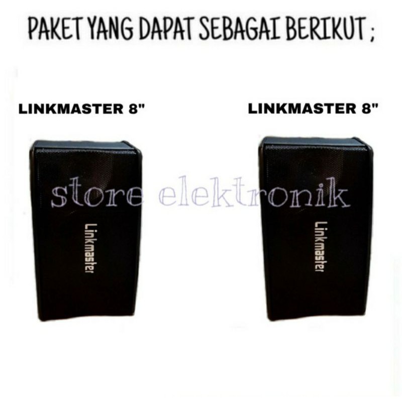 Paket Karaoke Speaker linkmaster 8&quot; Suara Cocok Karaoke Dlm Ruangan