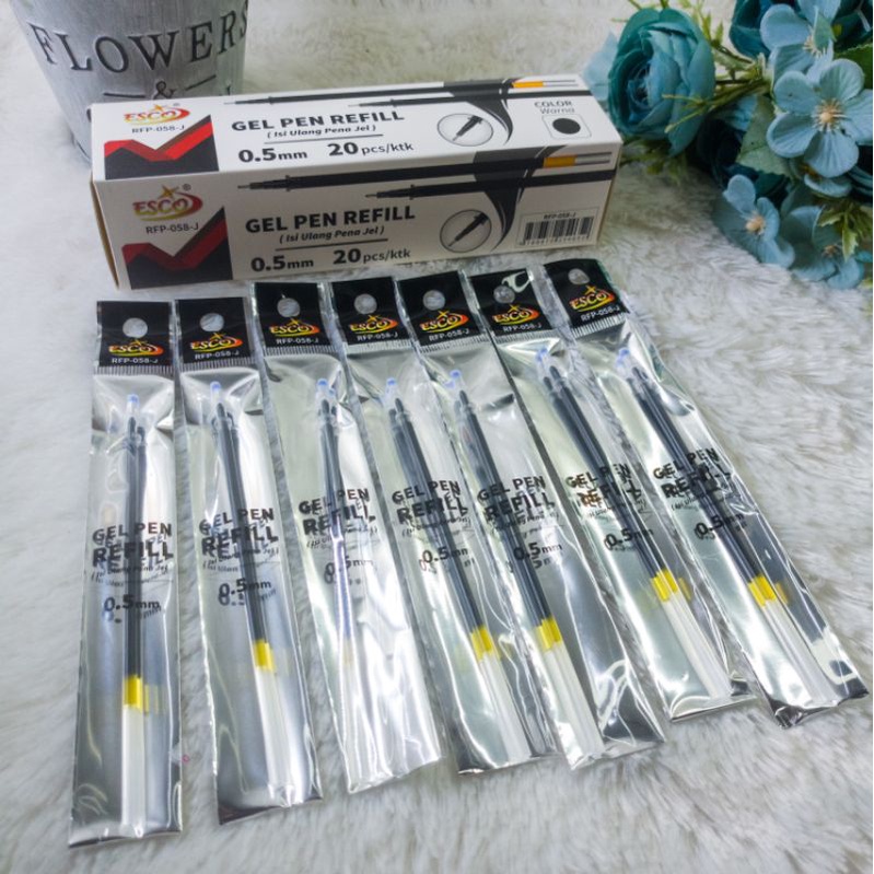 

isi pulpen / gel pen Refill Esco isi 20 pcs