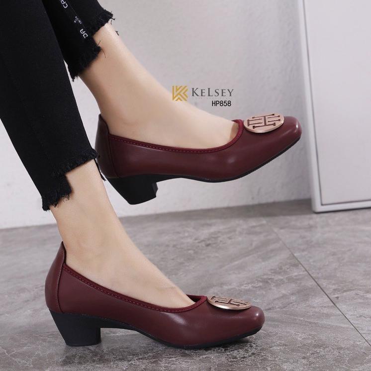 Z0K4 Kelsey Sepatu Heels Wanita 4,5cm / Sepatu Pantofel Wanita HP858 Women Shoes OSI