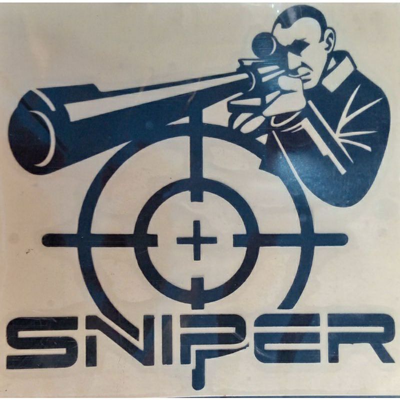 stiker SNIPER, stiker Cutting Sniper buat motor, mobil, laptop dll