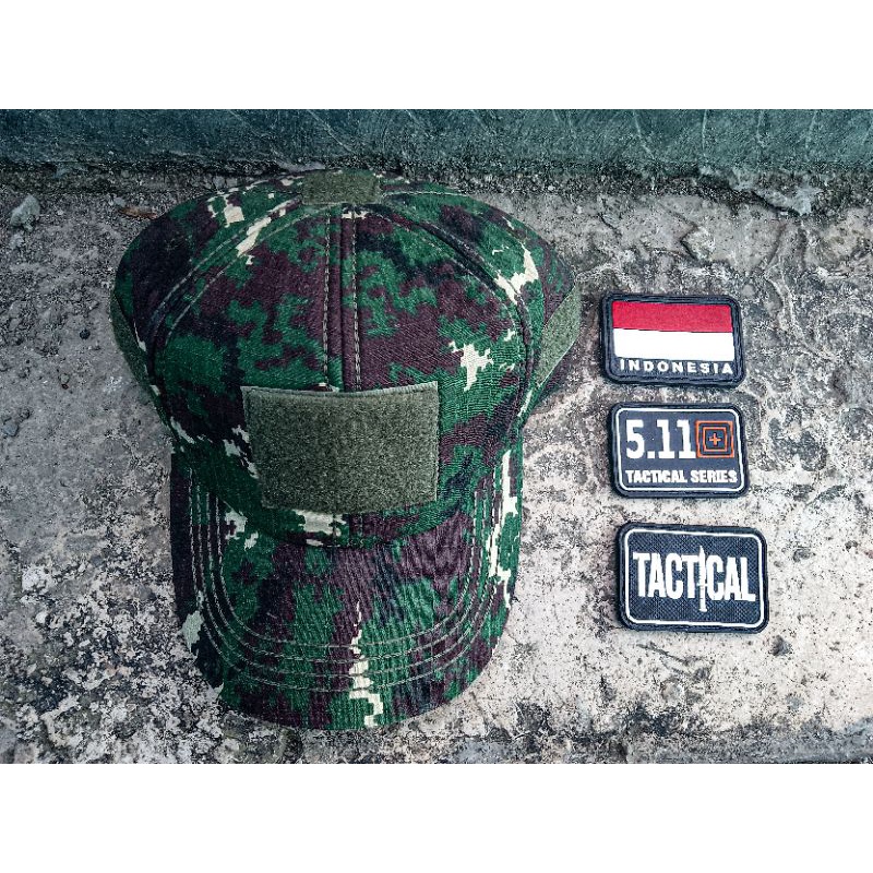 topi tactikal loreng NKRI velcro