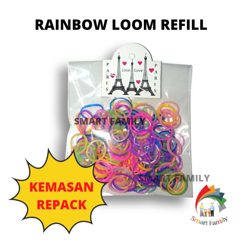 Rainbow Loom Band Refill Mainan Merajut Karet Gelang