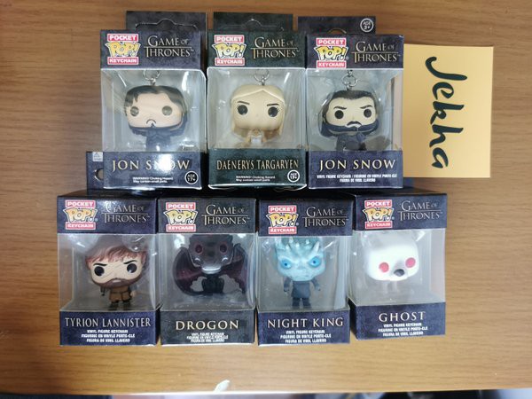 Funko Pocket Pop Keychain GOT GAME OF THRONES JON SNOW KING IN THE NORTH Gantungan Kunci