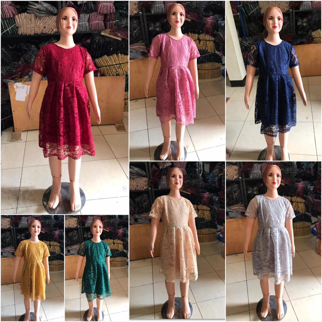 Dress Brukat Cord Princess Anak Perempuan 5-8th Brokat Corneli Tebal Dres Cewek Anak Premium