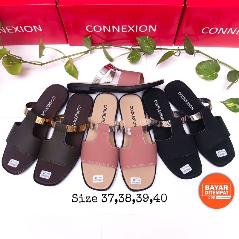 Sandal Wanita Flatshoes Connexion Terbaru