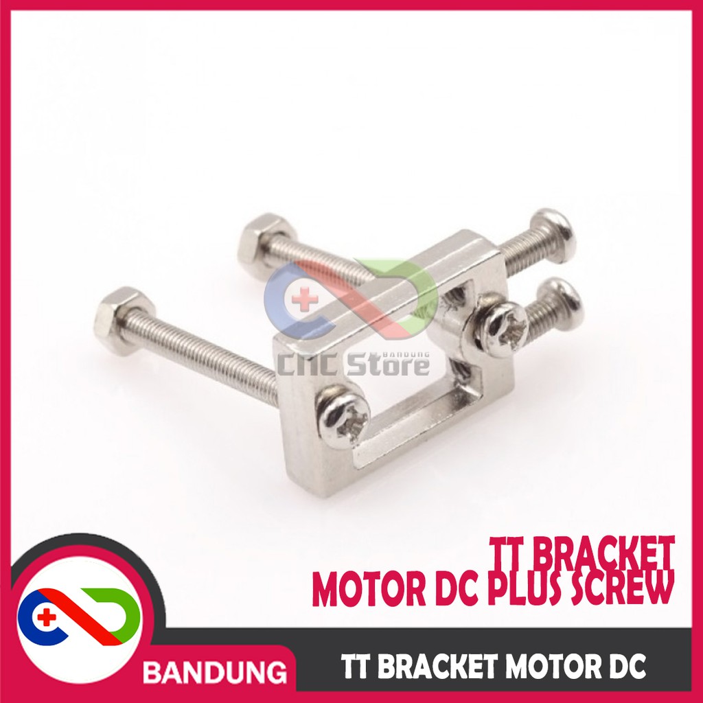 TT BRACKET MOTOR DC ALLUMUNIUM ALLOY SMART CAR WITH SCREW HOLDER MOTOR DC GEARBOX KUNING