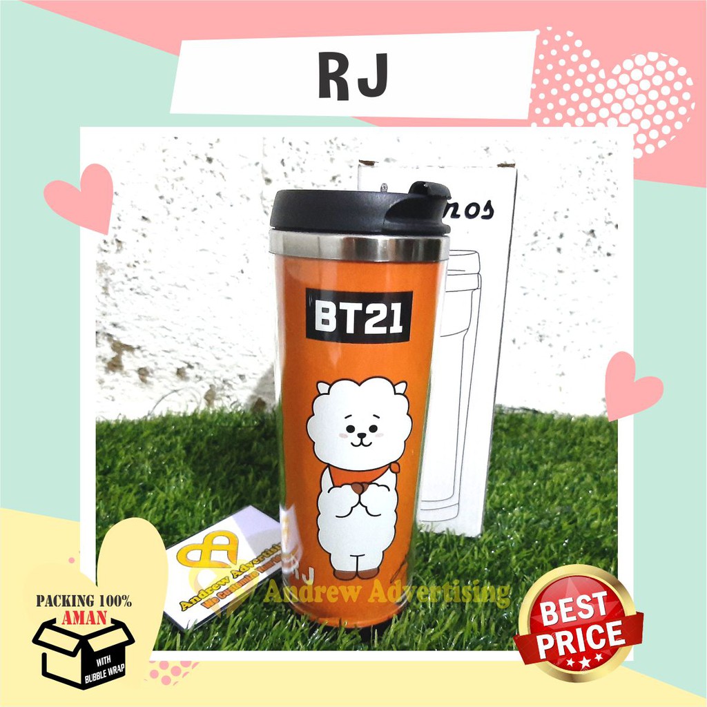 Stainless Botol Tumbler BTS / BT21 Character