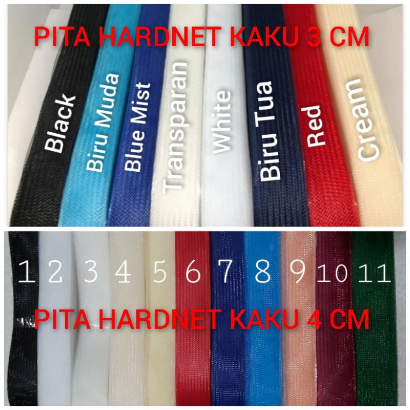 1 ROL (50 YARD) - 3 CM &amp; 4 CM | PITA HARDNET KAKU / HORSEHAIR APLIKASI FASCINATOR