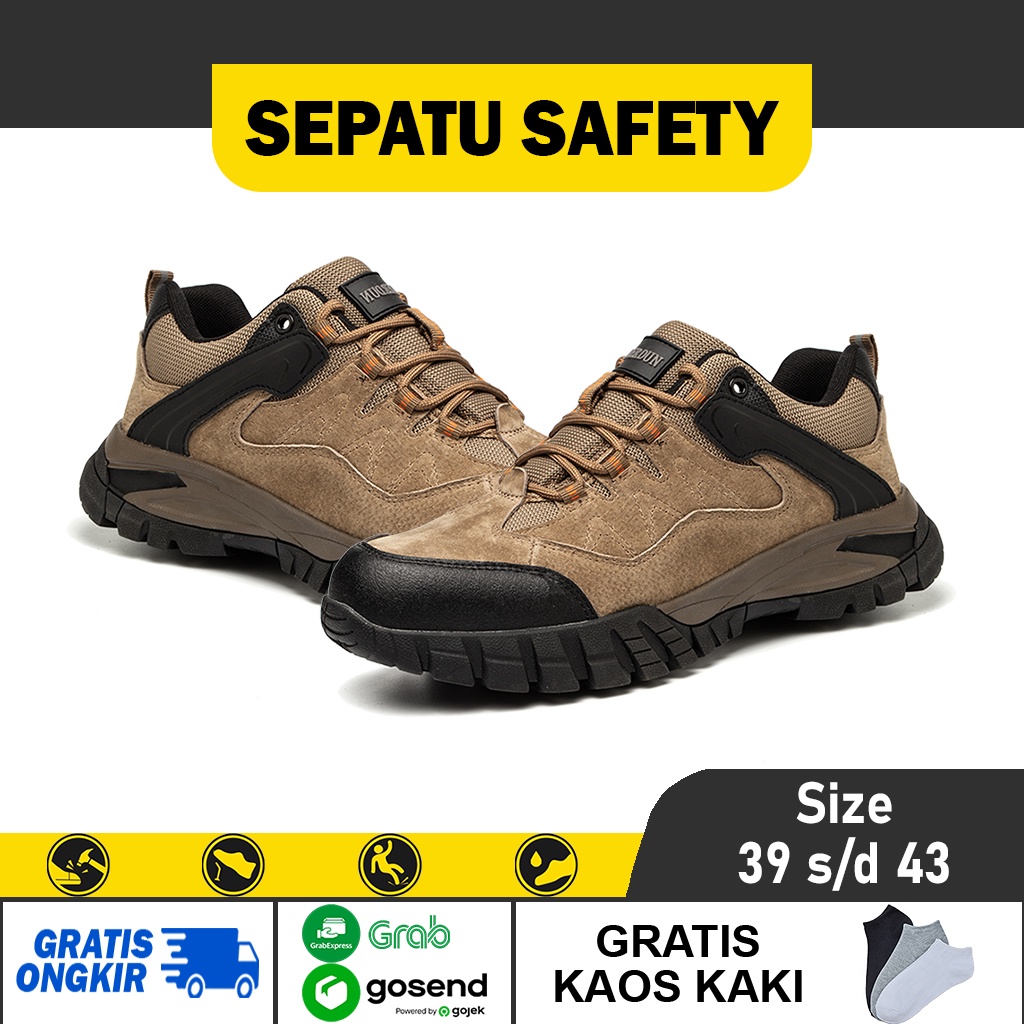 Sepatu Safety Ujung Besi Sepatu Septi Sepatu Sefty Sepatu Safety Shoes Low Cut - SSSLCC11