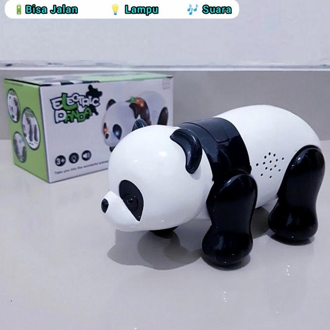Mainan Anak Panda Berjalan Jalan Lampu Suara - Boneka Hewan Baterai