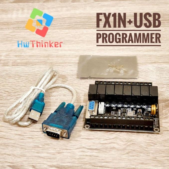 PLC FX1N-20MR 1AI 1AO 12DI 8DO for Mitsubishi GX-Developer & GX-work 2 - PLC+Programmer