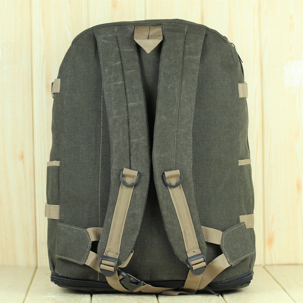 Tas Ransel Kanvas Distro Susun Rebound Coklat Muda Pria Wanita Original Murah Kerja Jumbo Simpel Backpack Kanvas Tas Ransel Punggung Pria Bahan Kanvas Besar Outdoor Gaul Terbaru Kuat Awet