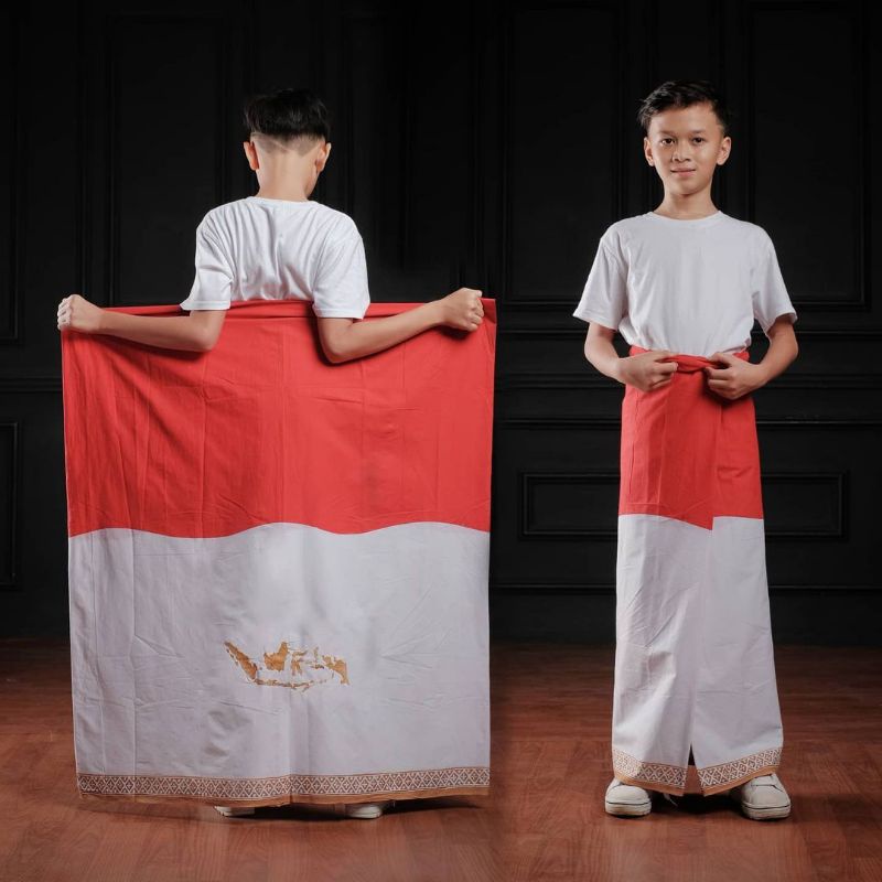 SARUNG BATIK ANAK MERAH PUTIH