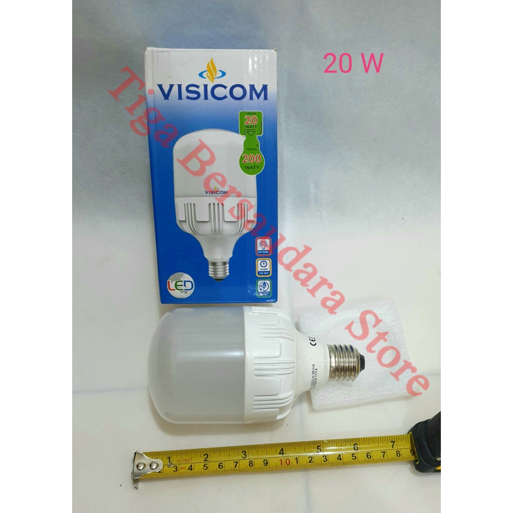 LED VISICOM 20W PUTIH White E27 Lampu 20 W Besar / visikom 20 watt