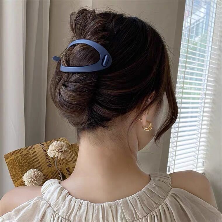 Jepit Rambut Ponytail Bahan Plastik Gaya Korea Untuk Wanita