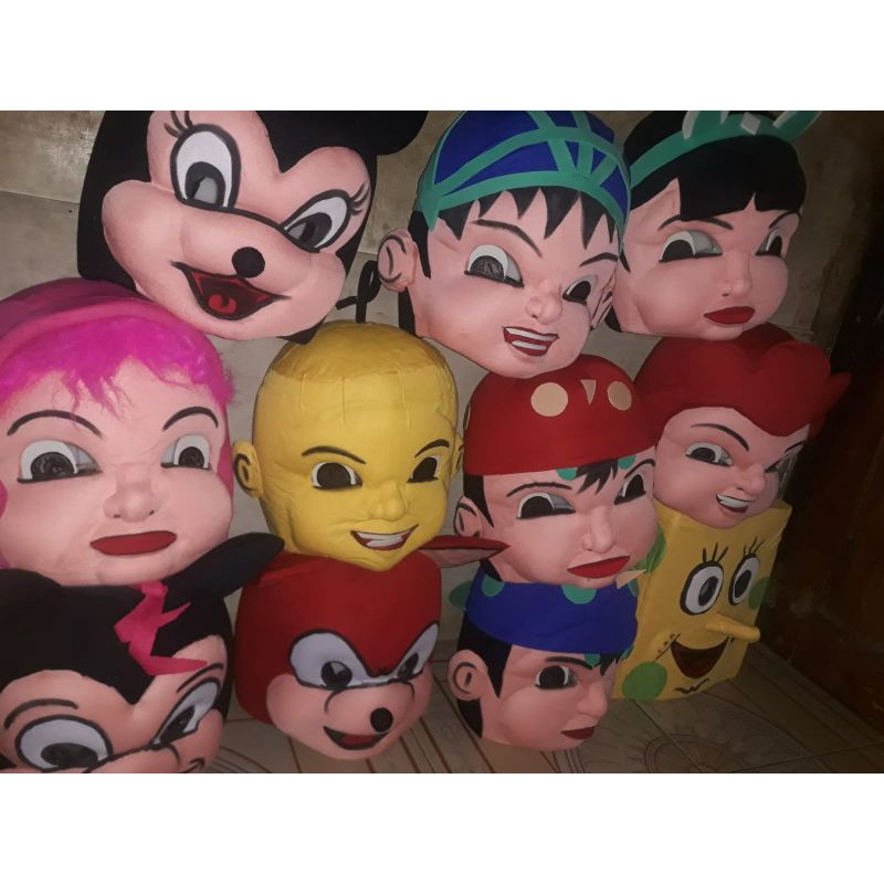 kepala boneka mampang kepala badut mampang masuk semua ukuran kepala karakter kartun lucu