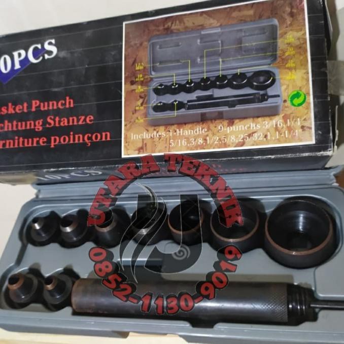 

Gasket punch set 10 pcs alat pembolong packing