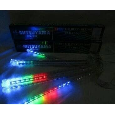 Barangunik2021-Lampu LED Hujan Meteor Dua Sisi RGB Warna Warni 30 cm Mitsuyama MS-360