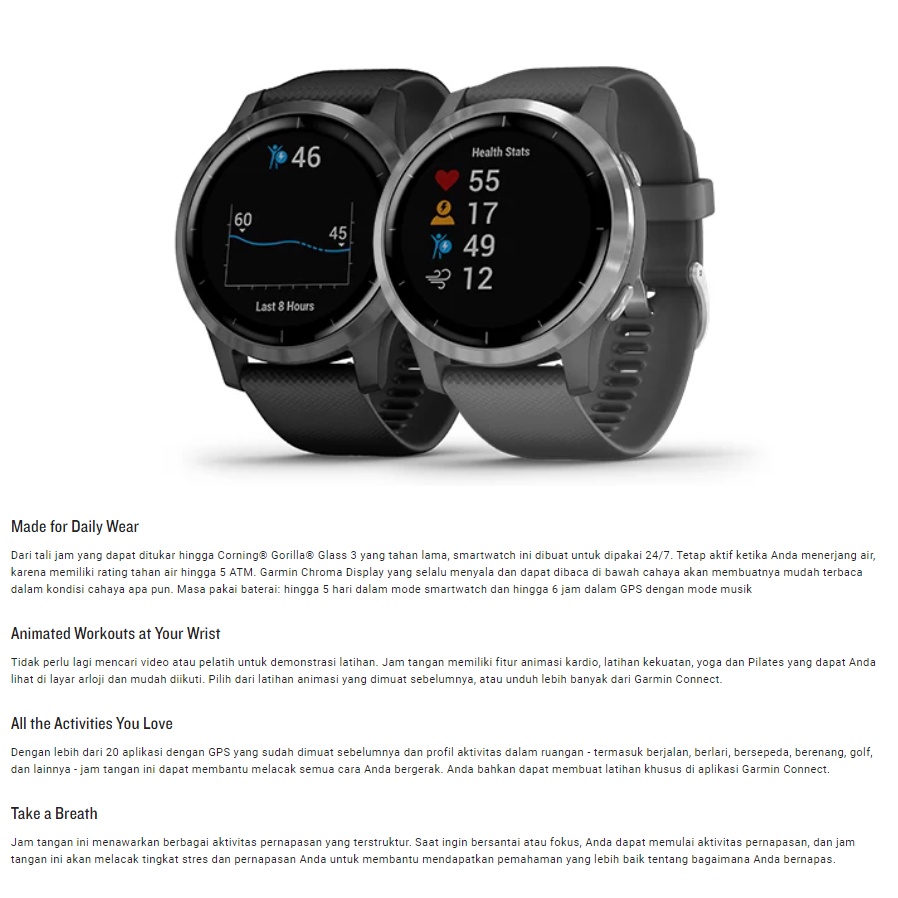 Garmin Vivoactive 4- Garansi Resmi TAM