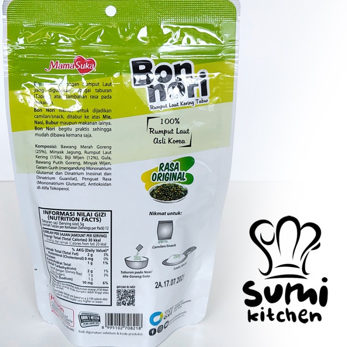 

ABON- BON NORI MAMASUKA RASA ORIGINAL 60GR -MAKANAN-KERING.