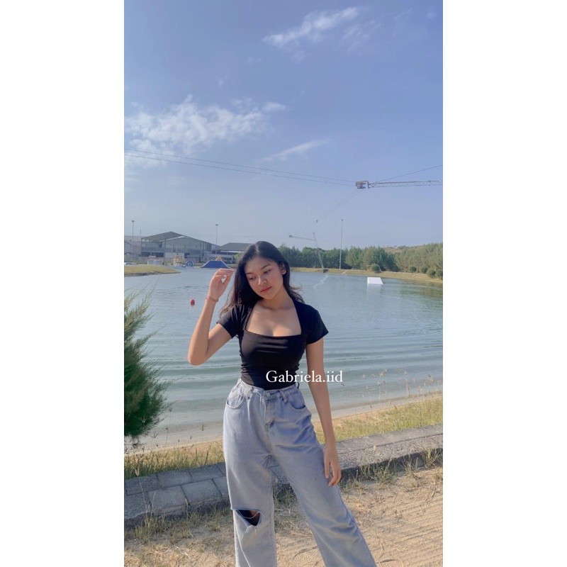 Square top jersey Double layer