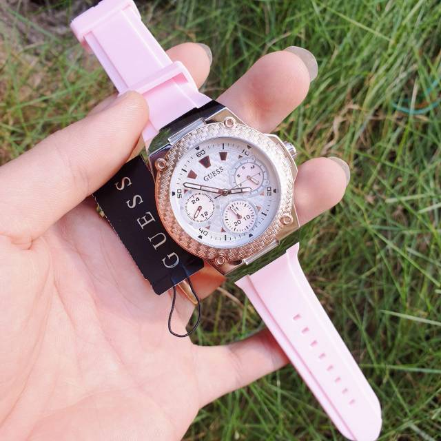 Jam Tangan Guess Cewek Wanita Pink W1094L4 Original