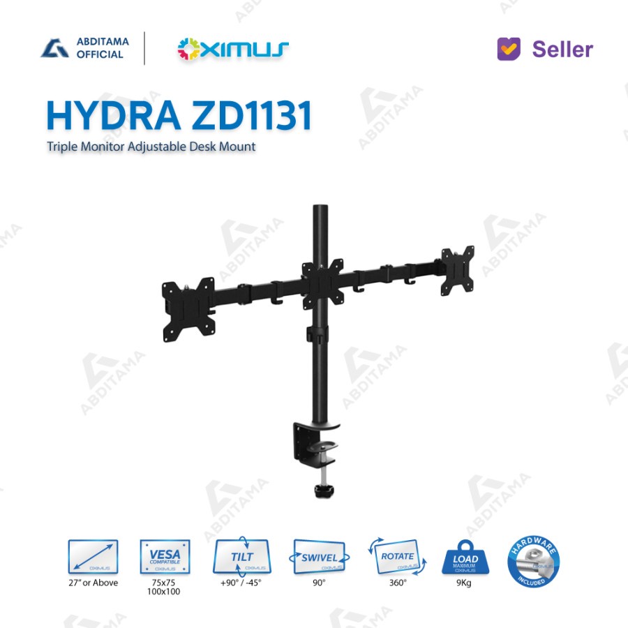 BRACKET TV LCD MONITOR 27&quot;-32&quot; OXIMUS HYDRA ZD1131 TILT SWIVEL ROTATE