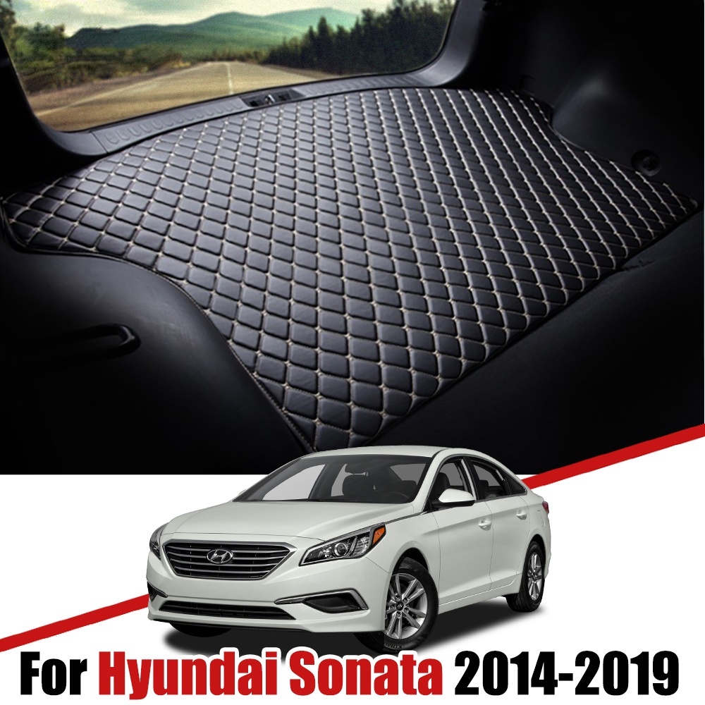 Matras Cover Bagasi Mobil Bahan Kulit Untuk Hyundai Sonata LF 2014 2015 2016 2017 2018 2019