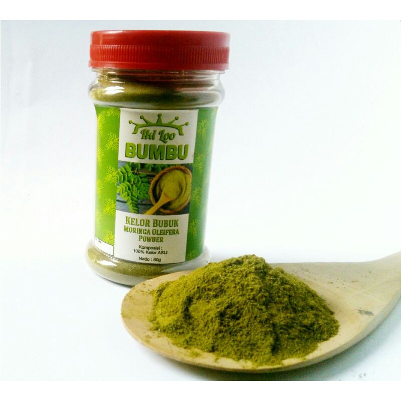 

Bubuk daun kelor/Moringa oleifera Iki Loo Bumbu 80g