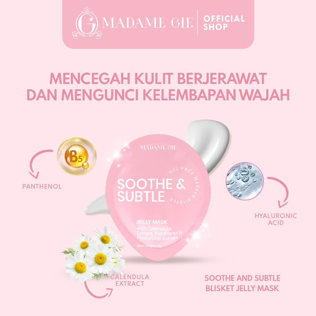 Madame Gie Jelly Mask -Skincare Gel Masker Wajah Blister gisel madame gie