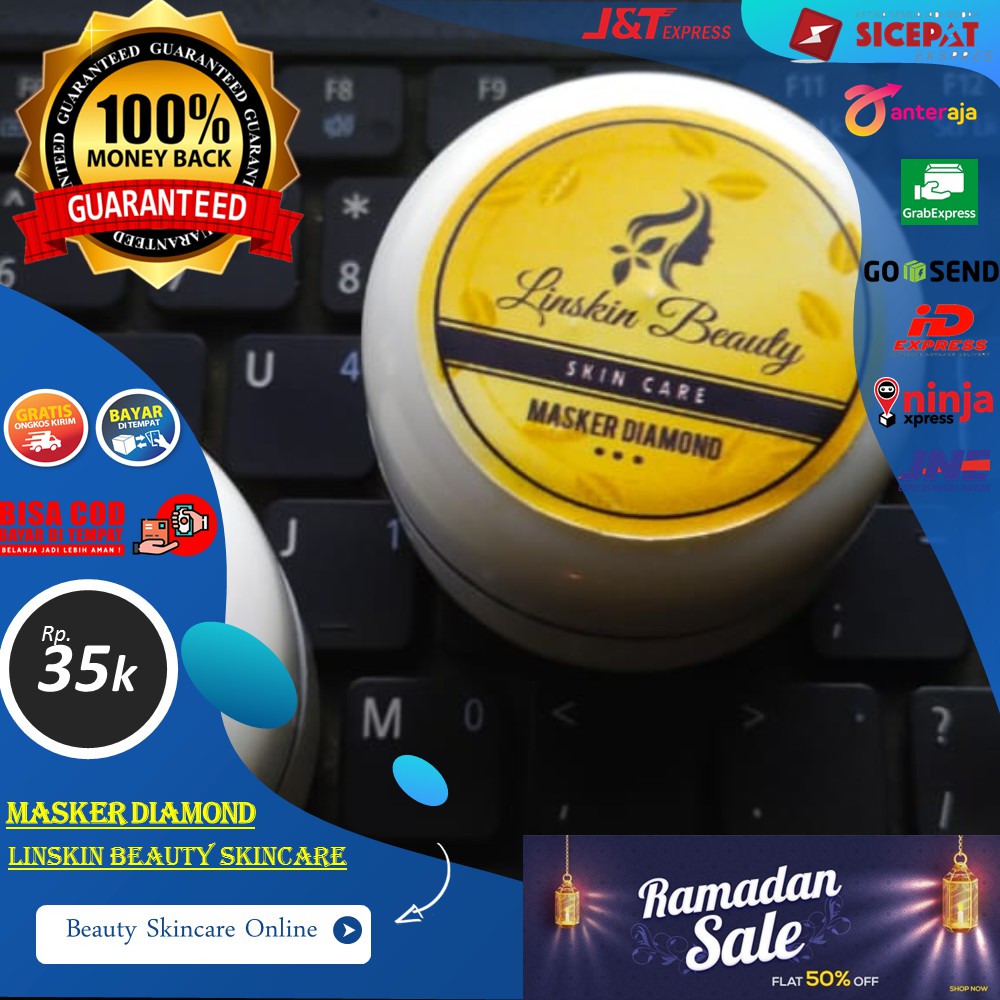 Masker Diamond Linskin Beauty Skincare pencerah wajah kusam