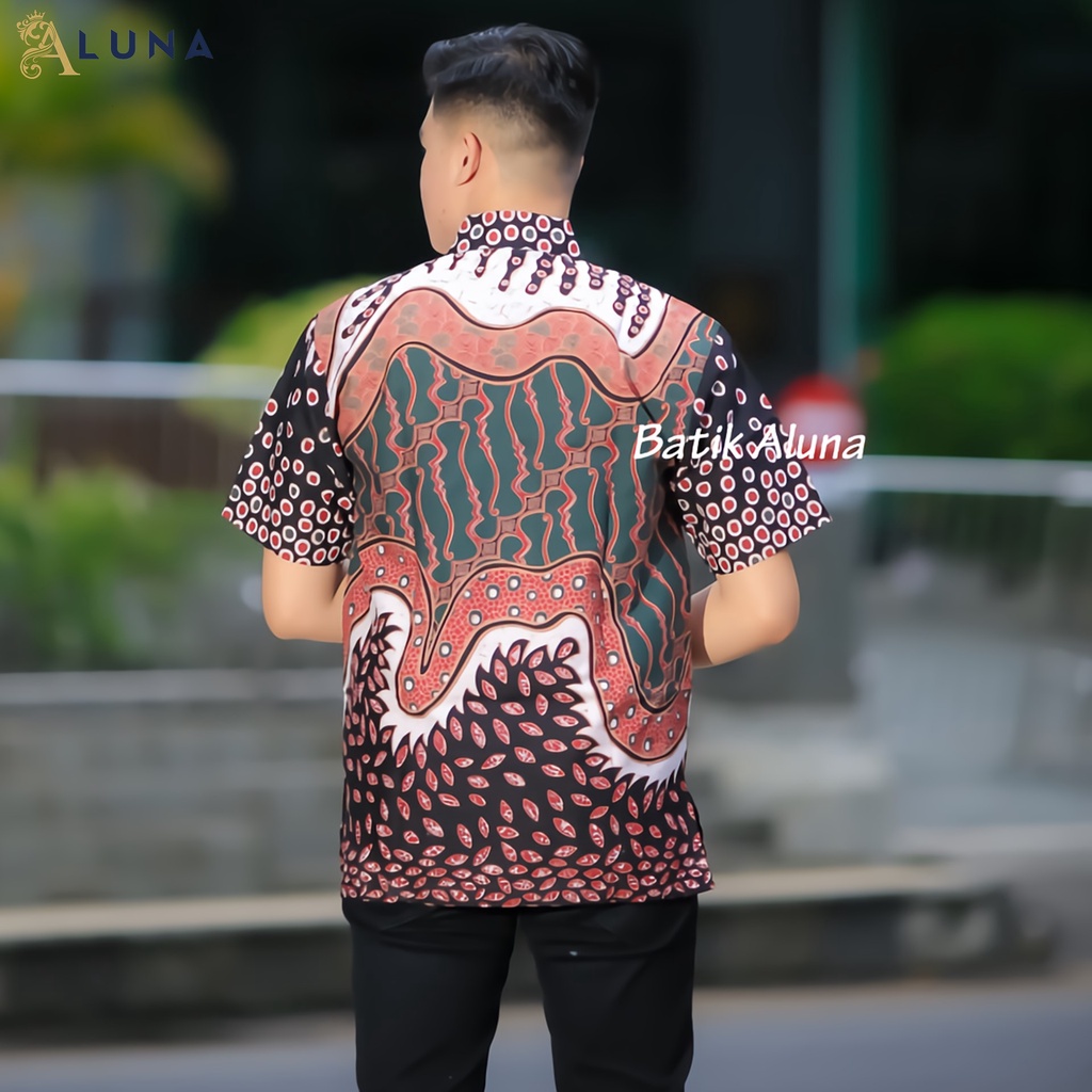 TERBARU BAJU KEMEJA BATIK PRIA LENGAN PENDEK LAPIS FURING ASLI SOLO SRAGENAN PREMIUM REGULAR FIT MODERN PD 027