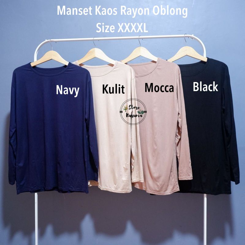 Manset Kaos size Jumbo XXXXL Ld 118-135cm bahan rayon super adem