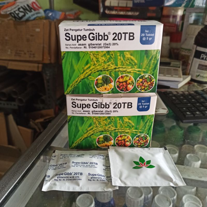 SUPE GIBB 20 TB 5 GR ZAT PENGATUR TUMBUH ASAM GIBERELAT ( GA3 20%) TABLET
