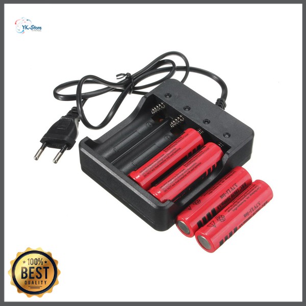 MP Charger Baterai 18650 4 Slot - MS-404A - Black DealMedan